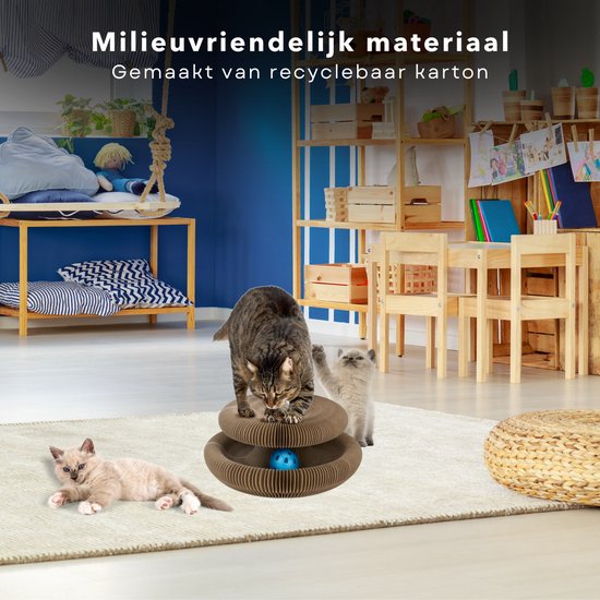 Katten accordeonspeelgoed, magische orgel krabplank, opvouwbare interactieve mentale fysieke oefening voor katten, kattenkrabber met bal voor binnenkatten (2 stuks Katten accordeonspeelgoed, magische orgel krabplank, opvouwbare interactieve mentale fysieke oefening voor katten, kattenkrabber met bal voor binnenkatten (2 stuks