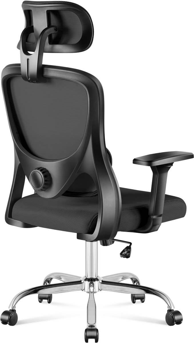 Mark Adler Manager 3.2 Bureaustoel – Ergonomisch – Mesh HD – Verstelbare Hoofdsteun & Lendensteun – Softflex – 2D Armleuningen – Zwart – BIFMA Klasse 3 – 130 kg
