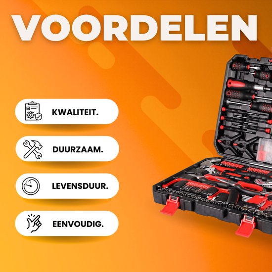 Coffret à Outils - 198 Pièces - Mallette à Outils Remplie - Sac à Outils - Boîte à