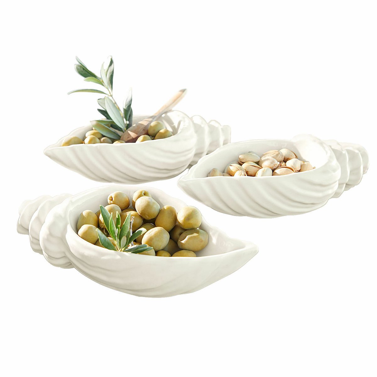 LOBERON Schaal set van 3 Portavin wit