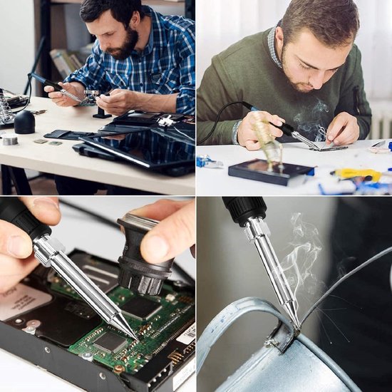 Xusywdm Soldeerpunten USB soldeerboutkop -soldeerbout tips laskop voor E10- interface (punt B punt C