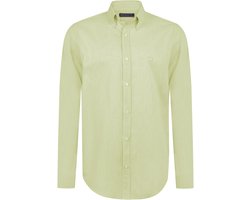 Felix Hardy Linnen Katoen Blend Shirt - Overhemd Heren Lichtgroen - L