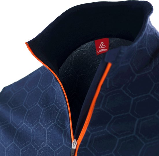Chemise Loeffler pour homme manches longues M Midlayer Hywa Bruce Transtex® - Blauw foncé