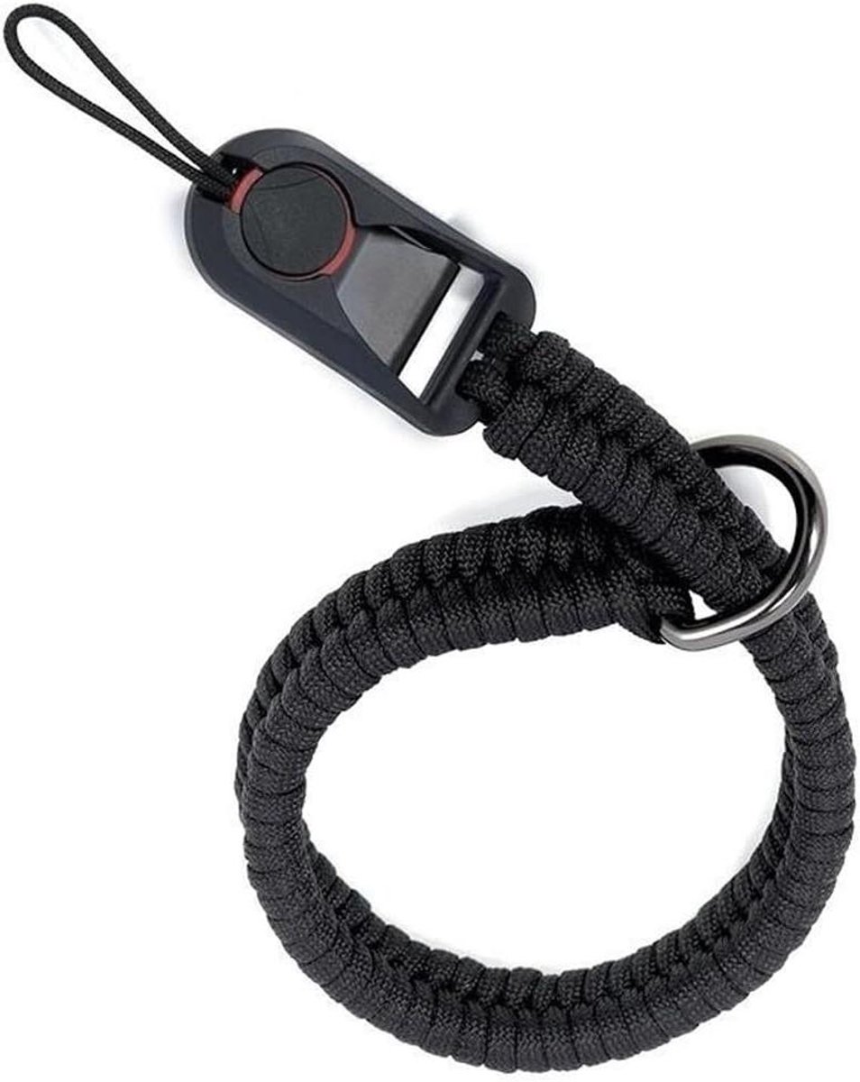 Camerariem met Snelontgrendeling - Polsband voor DSLR/SLR Camera's (Zwart)