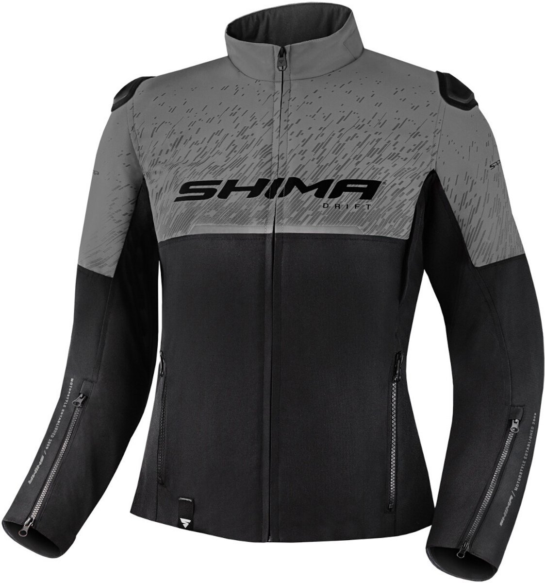 SHIMA Drift Dames Zwart Grijs Textiele Motorjas - Jas
