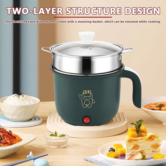 Elektrische pastascooker 1,8 L met anti-aanbaklaag voor een perfecte bereiding van Emerio — afbeelding 3