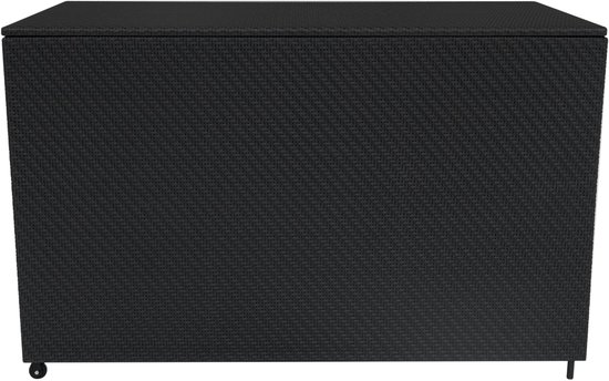 Rotan opbergbox – 996L – zwart – kussenbox buiten