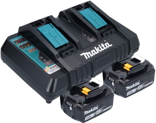 Makita DHW 080 PF2K Snoerloze hogedrukreiniger 36 V ( 2x 18 V ) 80 bar 380 l/u Borstelloos + 2x accu 3.0 Ah + dubbele lader van Makita — afbeelding 5