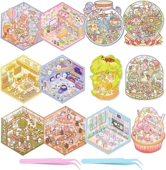 3D House Stickers - Set van 12 stuks | bol