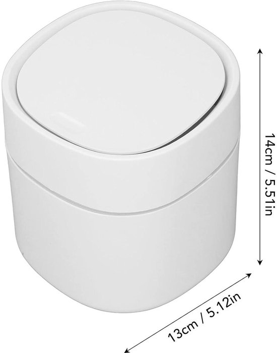 Mini-prullenbak met één druk op de knop - Gemakkelijk schoon te maken - Multifunctioneel voor dressoirs, werkbladen, salontafels, keuken, woonkamer, slaapkamer van Merkloos — afbeelding 2