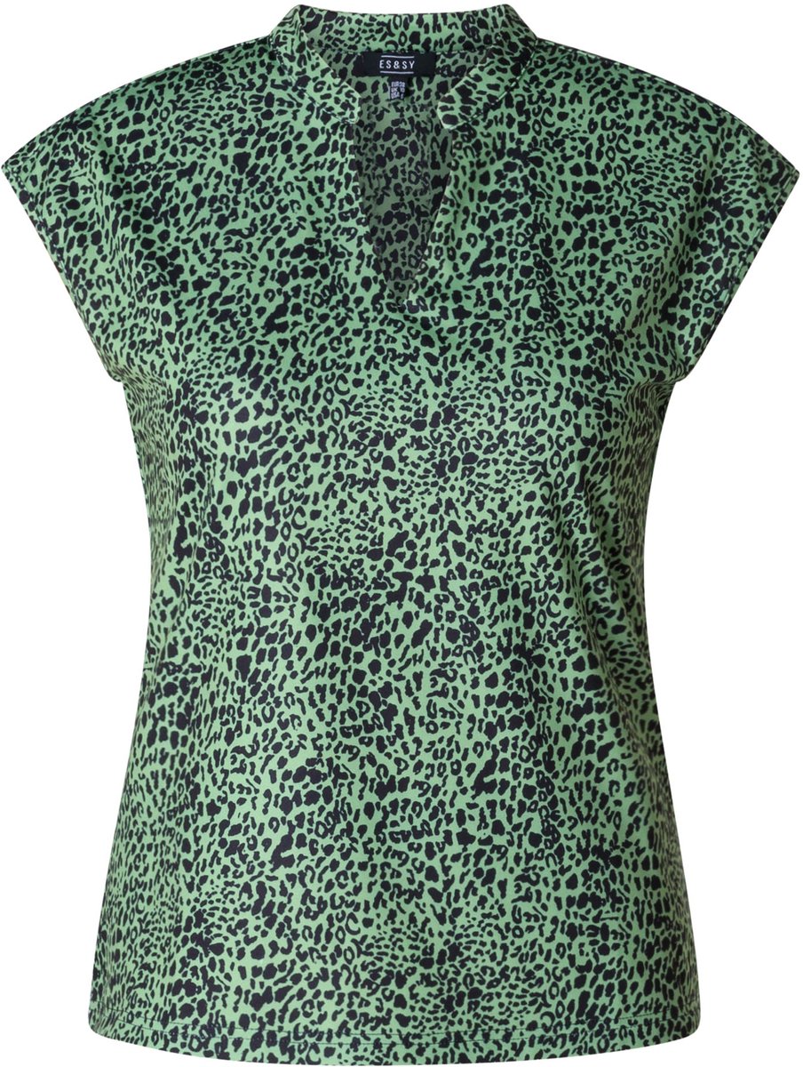 ES&SY Minthe Tops - Green/Multi-Colour - maat 40