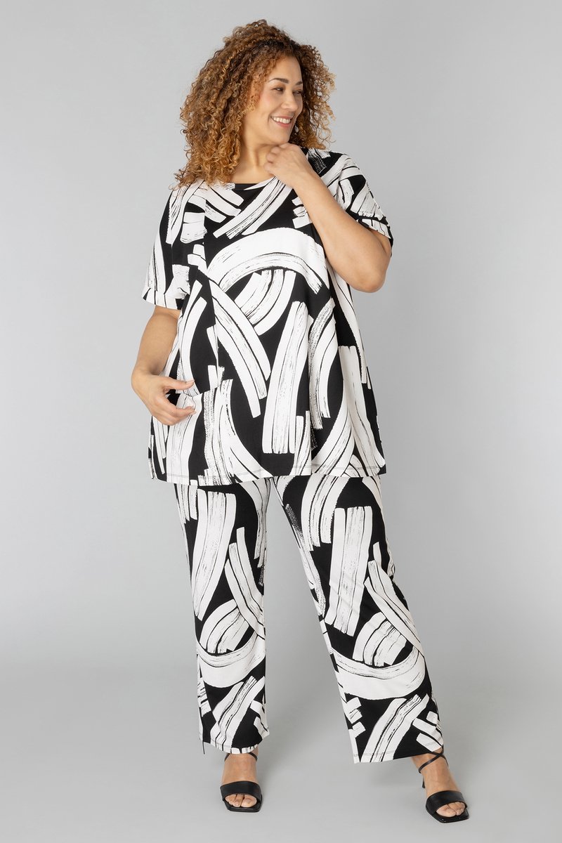 COLLETTA - Bottoms - Black/White - maat 3(52)