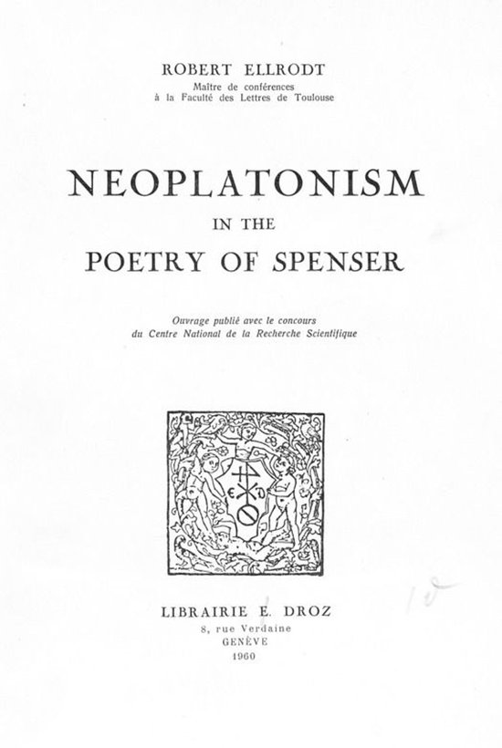 Travaux d'Humanisme et Renaissance - Neoplatonism in the poe ... - cover