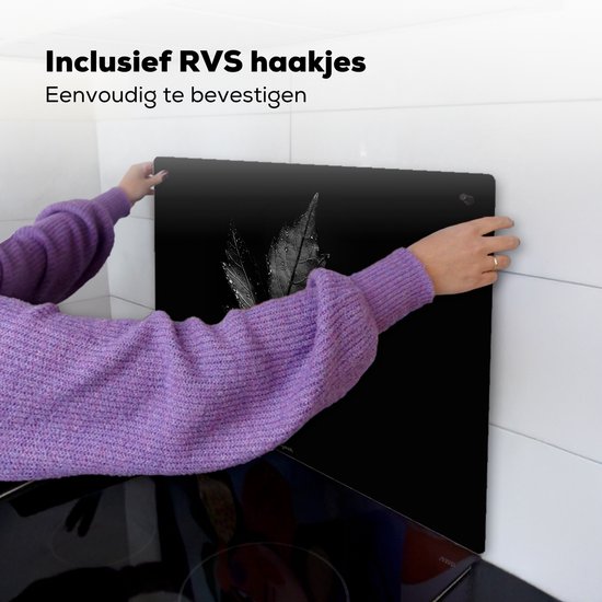 KitchenYeah® Protection plaque induction 75x55 cm - Noir - Lame - Protege plaque de cuisson - Couvre plaque induction - Protecteur d'induction - Cuisine