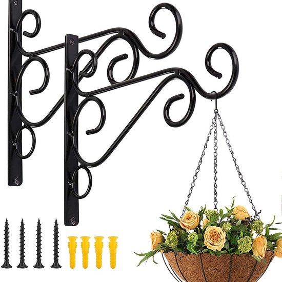 CHALA Metalen tuinstok, hertenhaak, hertenbooghaak, lantaarnhouder, robuuste lantaarnstok, ijzeren wandhaak, plantenhouder voor zonnelampen, lantaarns, kerstverlichting, plantenmanden, bloemenbal