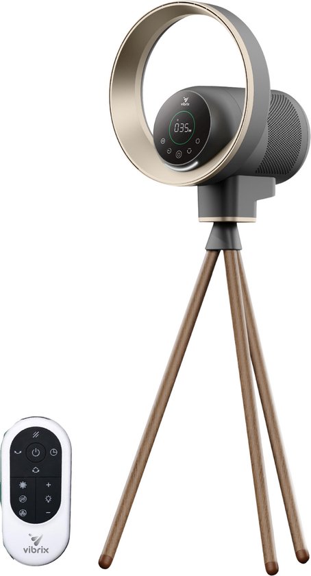 Vibrix Design Luchtreiniger Woonkamer met app - 50 m² - HEPA Filter - Ionisator - Luchtfilter - Air Purifier - Air Cleaner - AURAFLOW - CADR 275 m3/h - Afstandsbediening