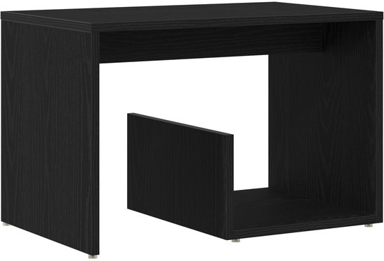 VidaXL Wandkastje Voor Bed Met Lade 2 Pcs Zwart Eike Bewerkt Hout Compact Nachtkastje 1079178948 VidaXL Wandkastje Voor Bed Met Lade 2 Pcs Zwart Eike Bewerkt Hout Compact Nachtkastje 1079178948