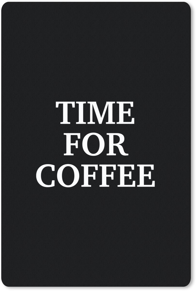 Muismat 18x27 cm - Mousepad Quotes - Letters - Koffie - Zwart - Muismatten