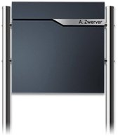 Bol.com Nambo - Brievenbus op paal - Antraciet - Brievenbus met rvslook naambordje met naam en huisnummer - brievenbus type 2 me... aanbieding