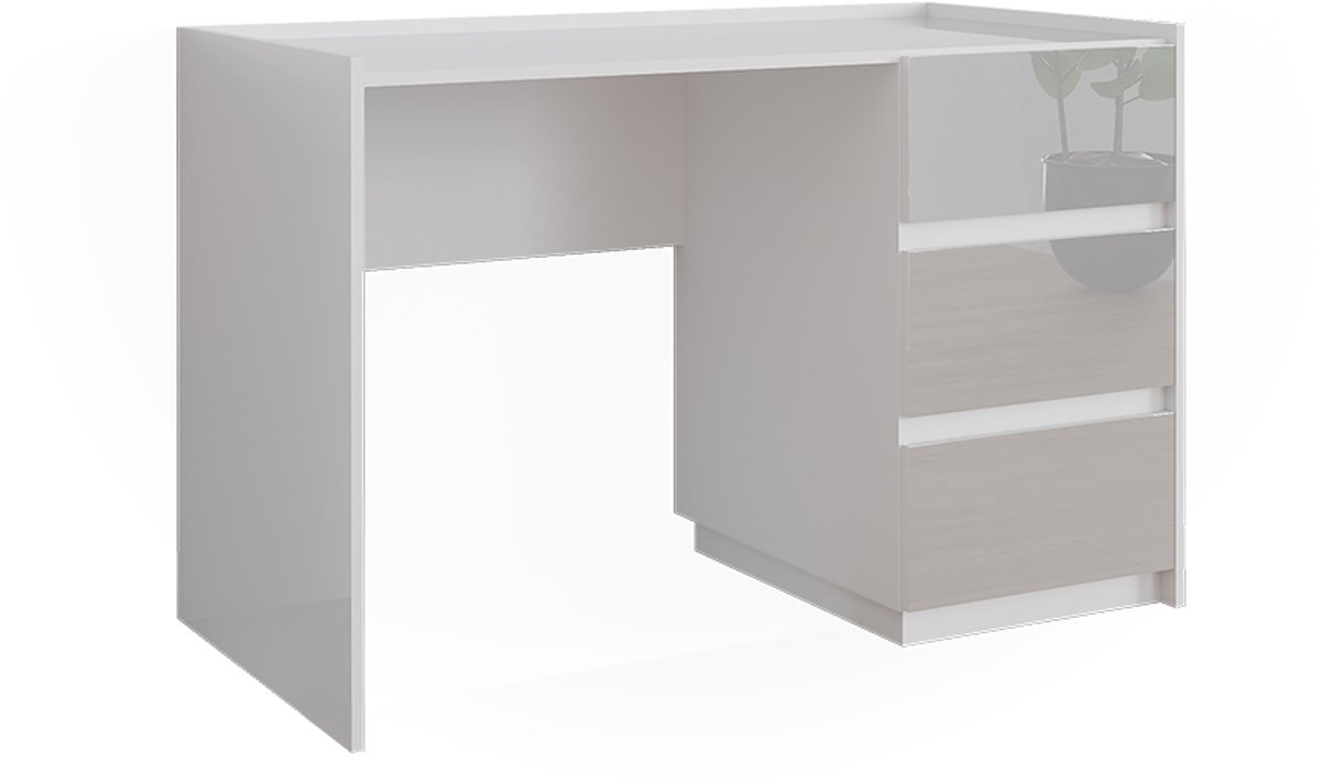 Vicco Kaptafel Marla, Wit Hoogglans, 120 cm zonder spiegel