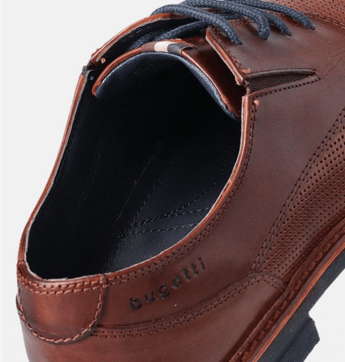 Bugatti Heren Veterschoen | Cognac | Maat: 41