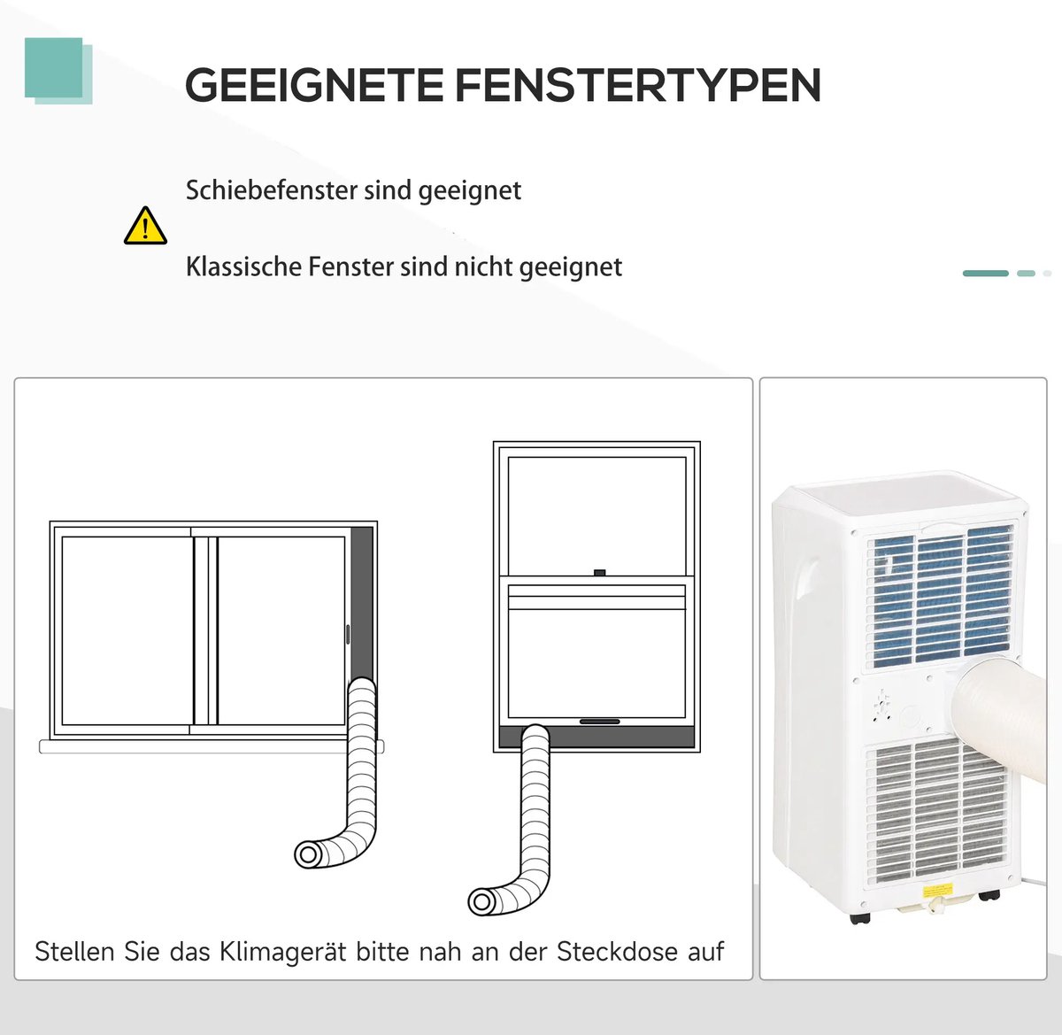 Exoluxe Draagbare Airco 7000 BTU met Afstandsbediening - afbeelding 3