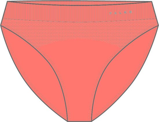 Oranje Falke slip met een geribbelde tailleband en een subtiel patroon.