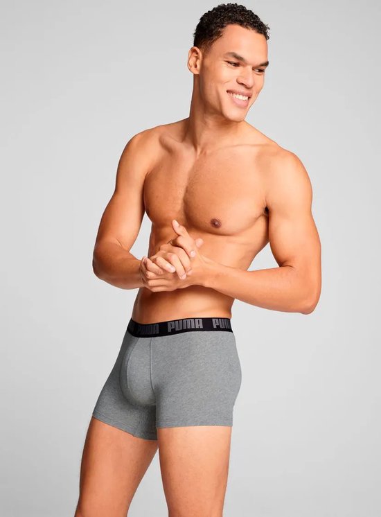 Lot de 3 boxers Puma pour homme - Sous-vêtements en coton pour homme - Sous-vêtements L - Zwart