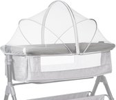 Baby klamboe - Mee-slaap klamboe naast babybedje - Geschikt voor bedje van 55cmx100cm - Universeel klamboe voor reisbedje - Met geruisloze rits klamboe - Gemakkelijke toegang - Anti-muggen - Beschermt de baby tegen een rustige slaap (wit)