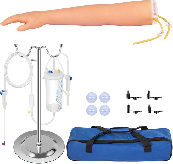 Phlebotomy Practice Kit, Zeer Gesimuleerde Iv Oefenarm, Intraveneuze Training voor Venapunctie, Inclusief Draagtas, Ideaal voor Studenten, Verpleegkundigen en Professionals