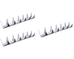 Anti klimstrips - 10x - metaal - scherpe punten - 100 cm - antiklimstrips - anti inbraak / katten / vogel pinnen