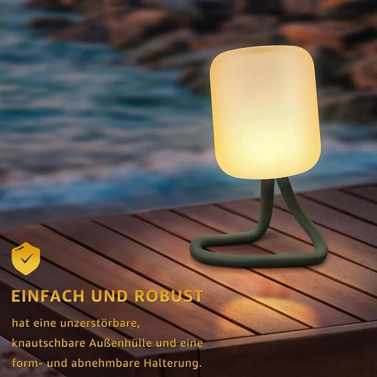 Camping LED Licht - Oplaadbaar - Warm-Fel - Tent Verlichting -Lampjes - Lampenslinger - Kampeerlamp - Tentlamp-groente — afbeelding 5