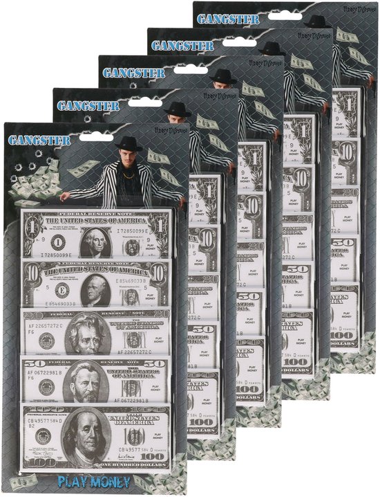 Foto: 500x speelgoed geld nep dollars van papier speelgoed winkeltje bankieren spelen nepgeld speelgeld dollar biljetten