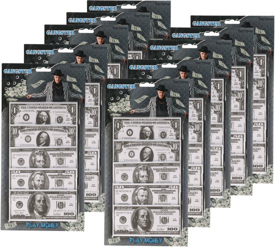 1000x Jouets money faux papier dollars - Jouets - Magasin de jeux/banque - Faux argent - Argent factice - Jouetsun dollar