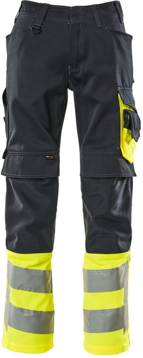 Mascot Safe Supreme Broek met kniezakken 15679-860 - donkermarine/hi-vis geel - C48 - 76