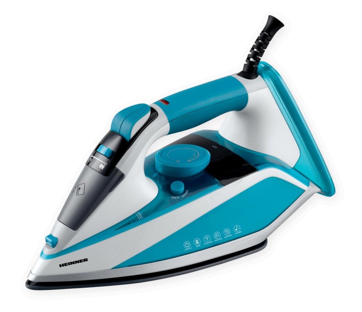 Heinner Stoomstrijkijzer – Max. 2400 W – Keramische Zoolplaat – Waterreservoir 350 ml – Verticale Stoom – Stoomstoot – Anti-druppel – Anti-kalk – Automatische Uitschakeling – Groen