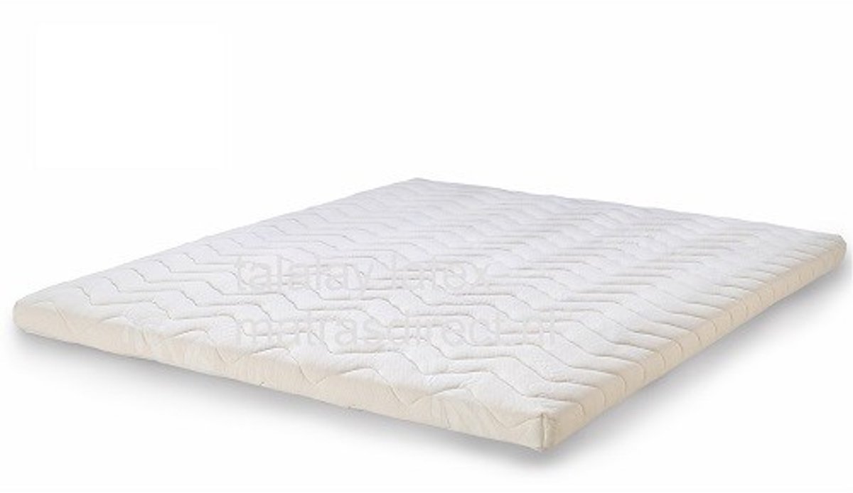 Dunlop Latex Topper MD - 180x200 - 6 cm dik - Anti-Allergie - Afritsbare en wasbare hoes