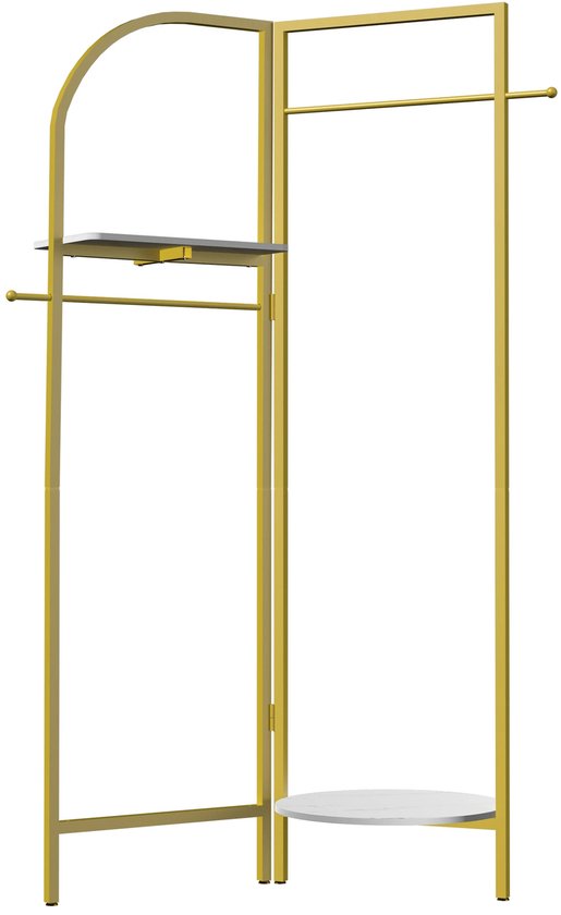 Bono Small Kapstok - Goud – Metaal – 9 haken - 50x26x4