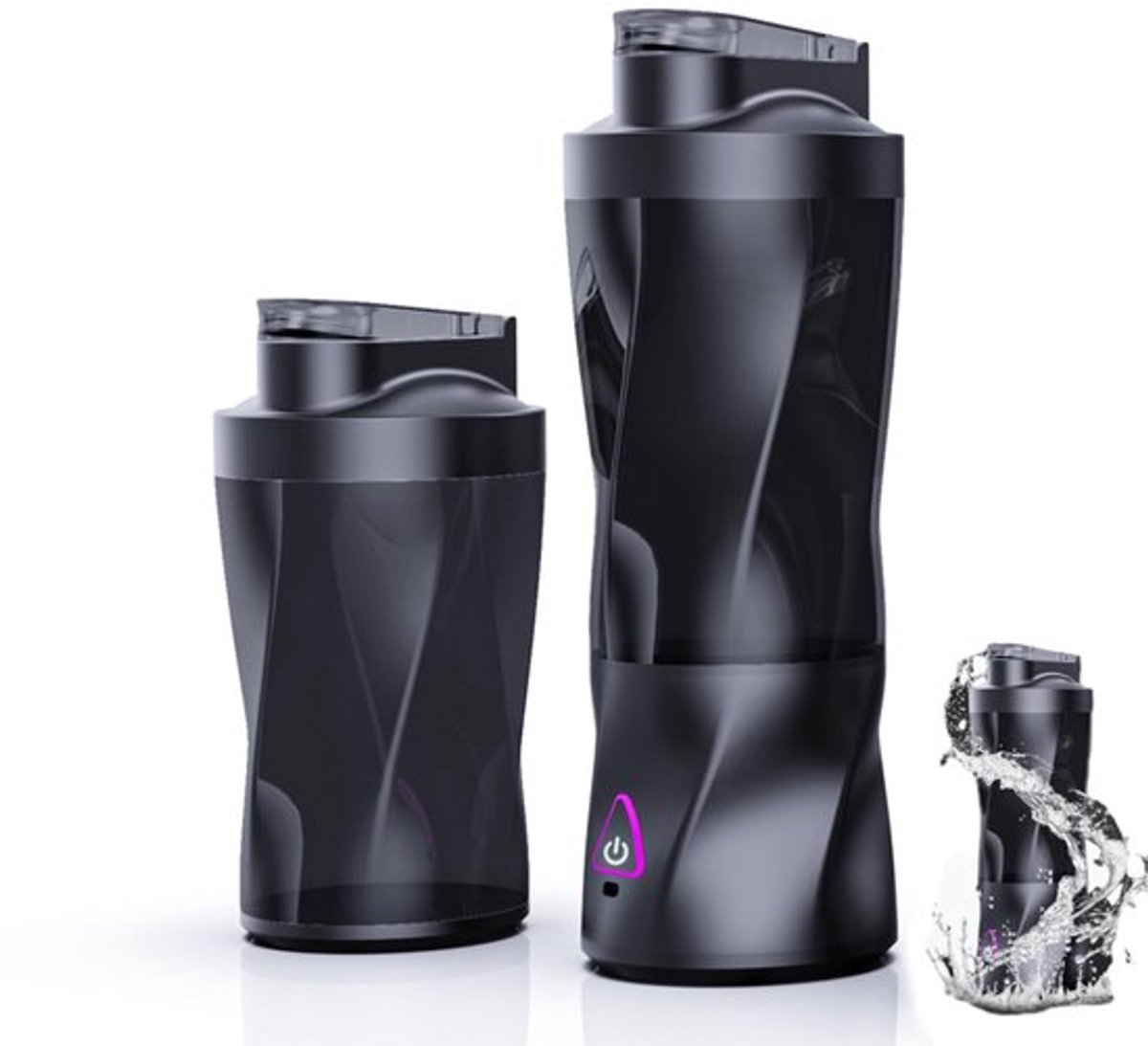 OnmiMartDraagbare mixer - Draadloze Blender- 6 Mesjes-6000mAh -Smoothie Maker - Juicer - XIP7 Waterdicht -360W Hoog vermogen- Slimme Batterijweergave-650ml - Zwart