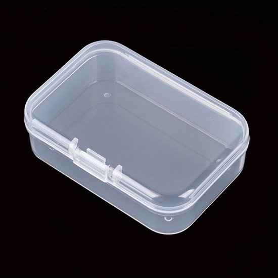 Kleine Kralenorganizer Set - 30 Transparante Opbergdoosjes Met Deksel In Grote Buitendoos - Voor Sieraden En Knutselen