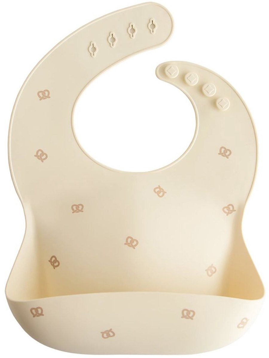 Goedkoopste Mushie Siliconen Bib Slabbetje Pretzel