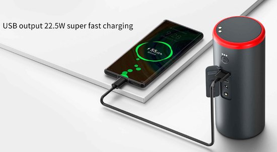 Auto powerbank - Auto stofzuiger - Campers - Comperaccessoires - Auto wassen - Autowasstraat - Auto-voedingsinterface - Bandenpomp - Autowasstraat - Auto power bank - Alles in één koffer - Auto stofzuiger van Merkloos — afbeelding 5