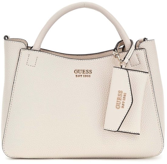 GUESS Sac à épaule bandoulière Sac à main Brenton Girlfriend Satchel Bone Écru