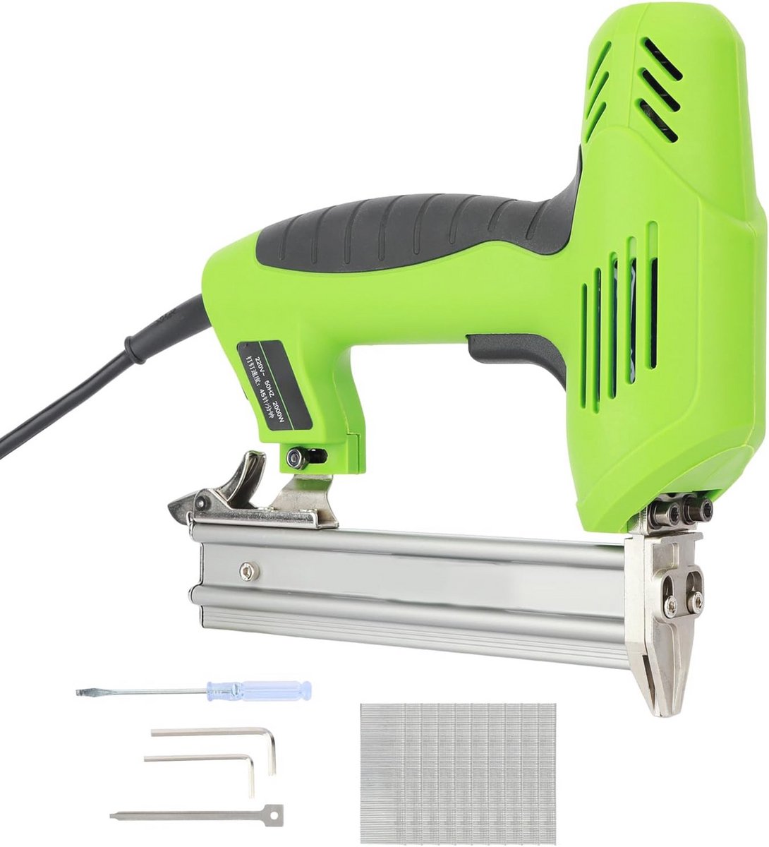 Elektrisch nietpistool 1800W met veiligheidsschakelaar - Heavy Duty nietmachine voor hout en bekleding