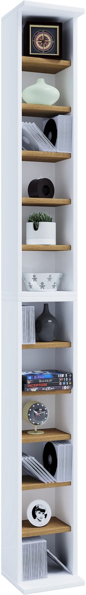 Houten CD DVD standaard Opbergrek Boekenplank Decoratieve plank Bigol