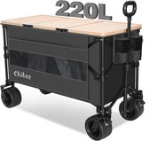 Bol.com Opvouwbare Tuinwagen - Grote Capaciteit 220L - Draagbare Strandwagen met Wielen - Multifunctioneel en Praktisch aanbieding