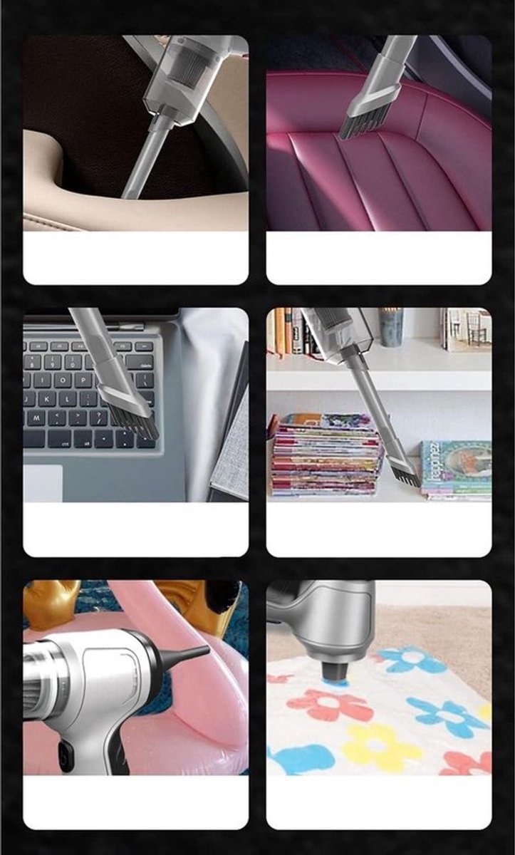 Auto-Stofzuiger Draagbare Stofzuiger met Sterke Zuigkracht - afbeelding 2