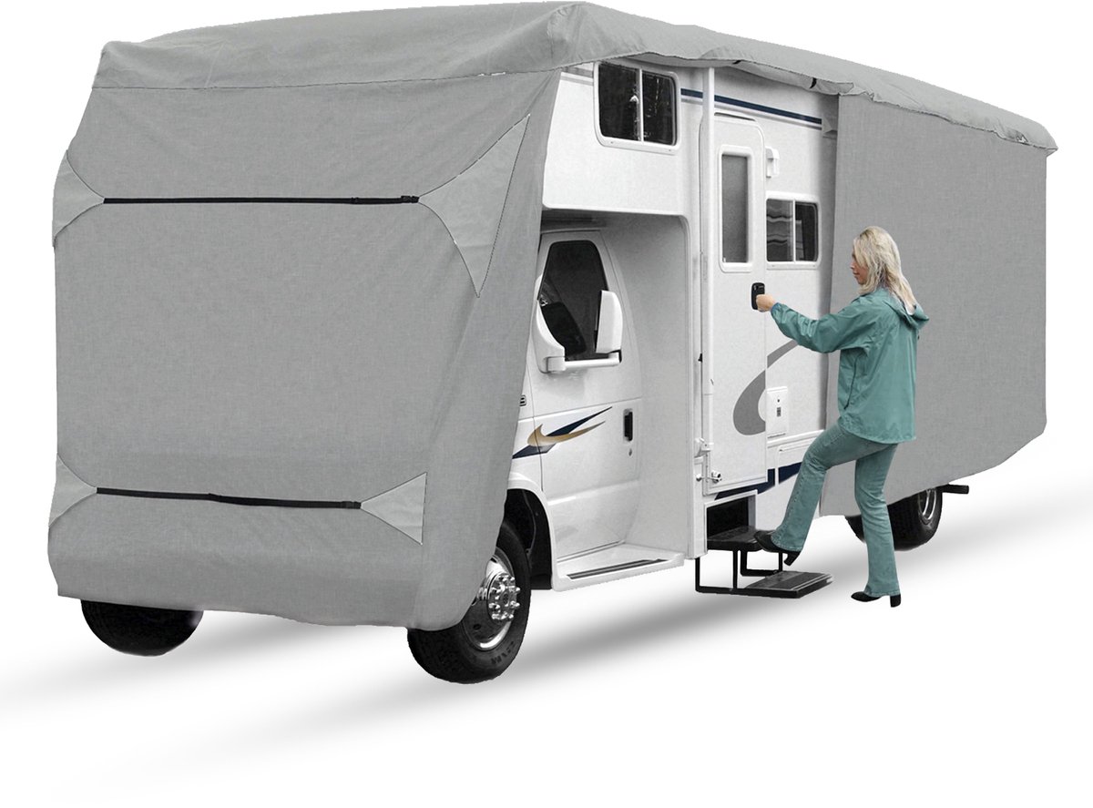 Muntel® Camperhoezen - Caravanhoes - Caravan beschermhoezen - Waterdicht - UV-bestendig - 4 Laags - 7,30 x 2,35 x 2,75 M - (170g/m²)