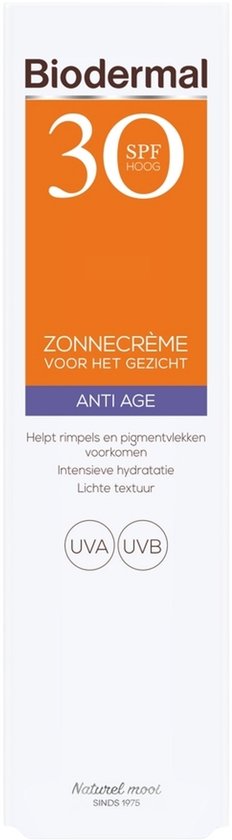 Biodermal Zonnebrand - Anti Age Zonnecrème voor het gezicht - SPF 30 - 40ml