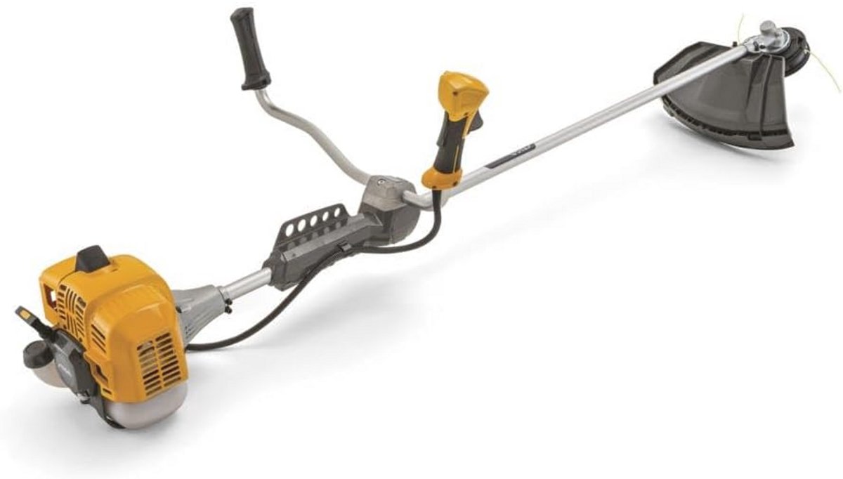 Motorzeis op benzine 900W met 43 cm maaibreedte, drietandmes en schouderriem